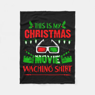 This Is My Christmas Movie Watching Shirt - Funny Fleece Blanket