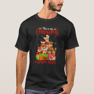 This Is My Christmas Pajama Abyssinian Cat Xmas T-Shirt