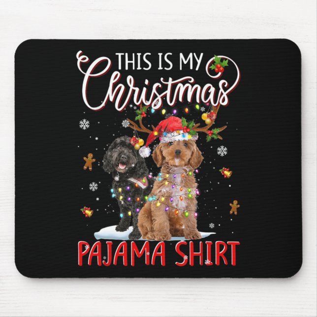 This Is My Christmas Pajama Apoo Christmas Lights  Mouse Pad (Front)