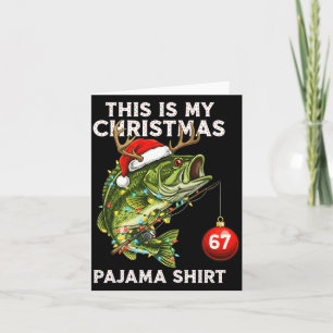 This Is My Christmas Pajama B Fish Santa Hat Toddl Card