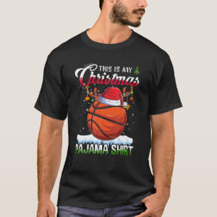 This Is My Christmas Pajama Basketball Christmas L T-Shirt