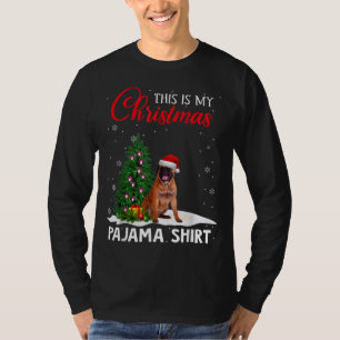 This Is My Christmas Pajama Bullmastiff Xmas Dog L T-Shirt