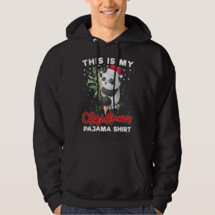 This Is My Christmas Pajama Cute Panda Santa Hat Hoodie