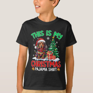 This Is My Christmas Pajama Dachshund Dog Lovers X T-Shirt