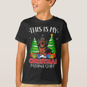 This Is My Christmas Pajama Dachshund Dog Xmas Pjs T-Shirt