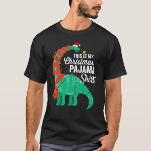 This Is My Christmas Pajama Dinosaur Brontosaurus T-Shirt