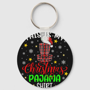 This Is My Christmas Pajama Disc Golf Christmas Ma Keychain