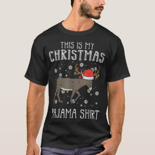 This Is My Christmas Pajama Donkey Xmas PJs Pajam T-Shirt
