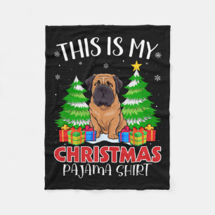 This Is My Christmas Pajama English Mastiff Dog Xm Fleece Blanket