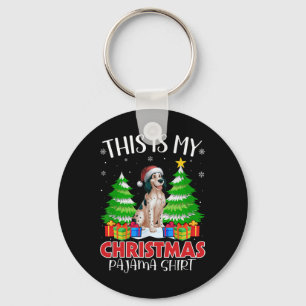 This Is My Christmas Pajama English Setter Dog Xma Keychain