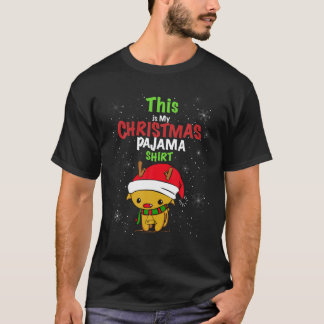 This Is My Christmas Pajama Funny Reindeer Kids T-Shirt