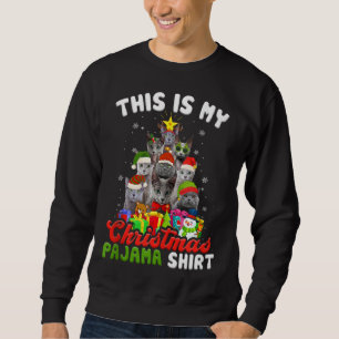 This Is My Christmas Pajama Funny Russian Blue Cat Sweatshirt