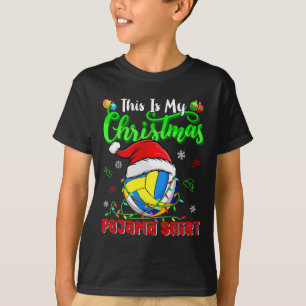 This Is My Christmas Pajama Funny Volleyball Lover T-Shirt