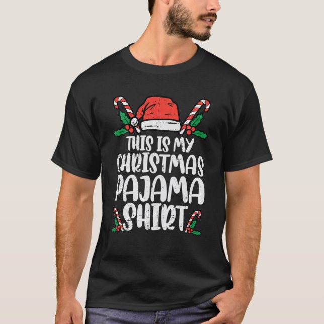 This Is My Christmas Pajama Funny Xmas Pjs Men Wom T-Shirt (Front)