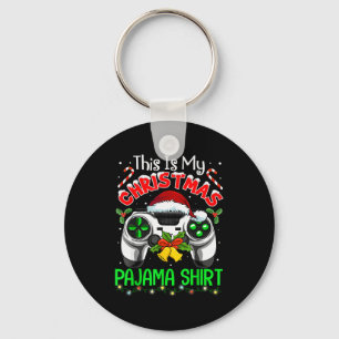 This Is My Christmas Pajama Gamer Video Game Boys Keychain