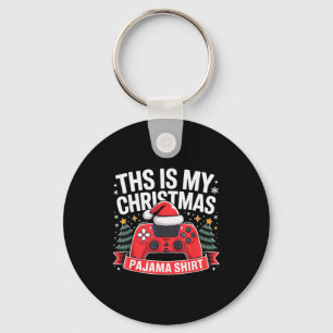 This Is My Christmas Pajama Gamer Video Game Boys Keychain