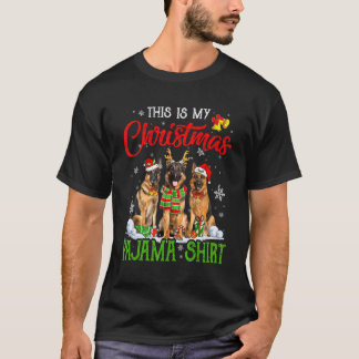 This Is My Christmas Pajama German Shepherd Dog Sq T-Shirt