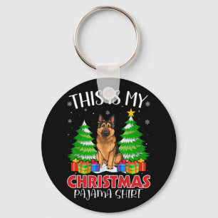 This Is My Christmas Pajama German Shepherd Dog Xm Keychain