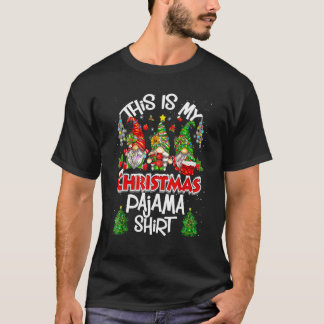 This Is My Christmas Pajama Gnomes Lights Xmas Pa T-Shirt