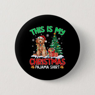 This Is My Christmas Pajama Goldendoodle Dog Lover 2 Inch Round Button