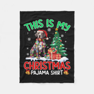 This Is My Christmas Pajama Great Dane Dog Lovers  Fleece Blanket
