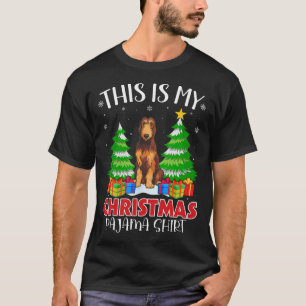 This Is My Christmas Pajama Irish Wolfhound Dog Xm T-Shirt