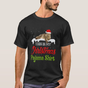 This Is My Christmas Pajama Laperm Cat T-Shirt