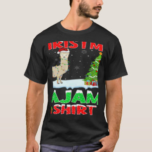 This Is My Christmas Pajama Lighting Llama Xmas Tr T-Shirt