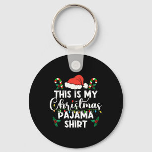 This Is My Christmas Pajama Lights Christmas Match Keychain