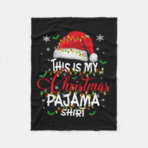 This Is My Christmas Pajama Lights Men Women Kid  Fleece Blanket