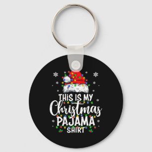 This is my christmas pajama  lights men women kid  keychain