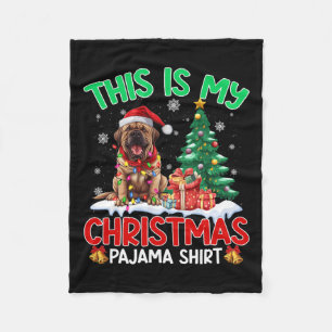This Is My Christmas Pajama Mastiff Dog Lovers Xma Fleece Blanket