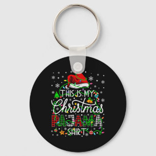 This Is My Christmas Pajama Matching Family Xmas L Keychain