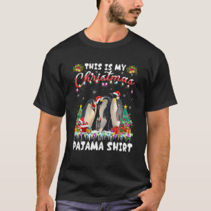 This Is My Christmas Pajama Penguin Christmas Sant T-Shirt