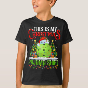 This Is My Christmas Pajama Pickleball Christmas T-Shirt