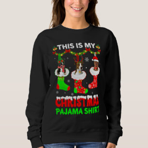 This Is My Christmas Pajama Pitbull Dog Puppy Sweatshirt