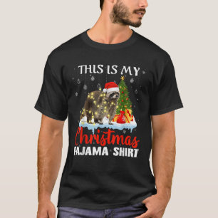 This Is My Christmas Pajama Raccoon Matching Famil T-Shirt