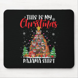 This Is My Christmas Pajama Red Panda Christmas Tr Mouse Pad