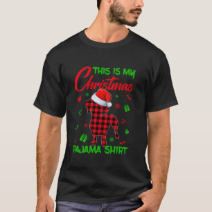 This Is My Christmas Pajama Red Plaid Dachshund Do T-Shirt