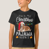 This is My Christmas Pajama Santa Basset Hound Gif