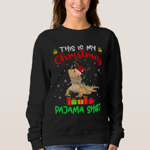 This Is My Christmas Pajama Santa Bearded Dragon Sweatshirt