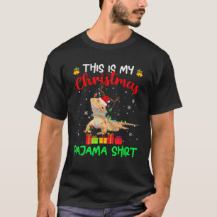This Is My Christmas Pajama Santa Bearded Dragon T-Shirt