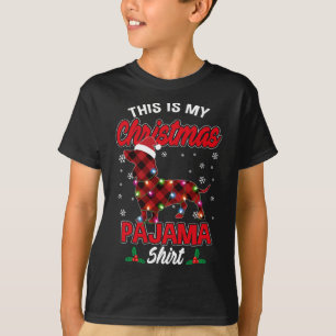 This Is My Christmas Pajama Santa Dachshund Dog Pl T-Shirt