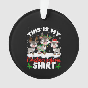 This Is My Christmas Pajama Santa Goat Lover Gift Ornament
