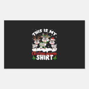 This Is My Christmas Pajama Santa Goat Lover Gift Sticker