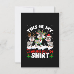 This Is My Christmas Pajama Santa Goat Lover Gift Thank You Card