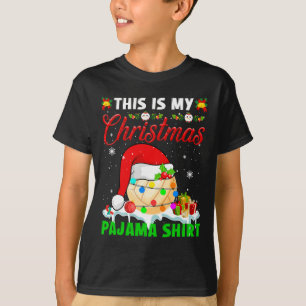 This Is My Christmas Pajama Santa Hat Volleyball F T-Shirt