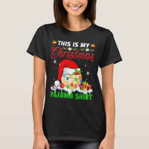 This Is My Christmas Pajama Santa Hat Volleyball F T-Shirt