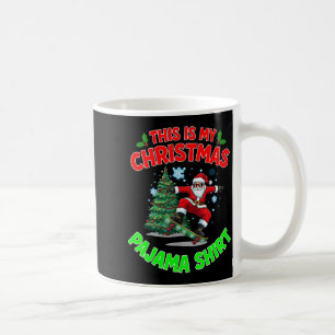 This Is My Christmas Pajama Santa Playing Skateboa Coffee Mug