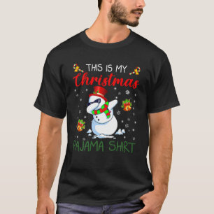 This Is My Christmas Pajama Santa Reindeer Snowman T-Shirt